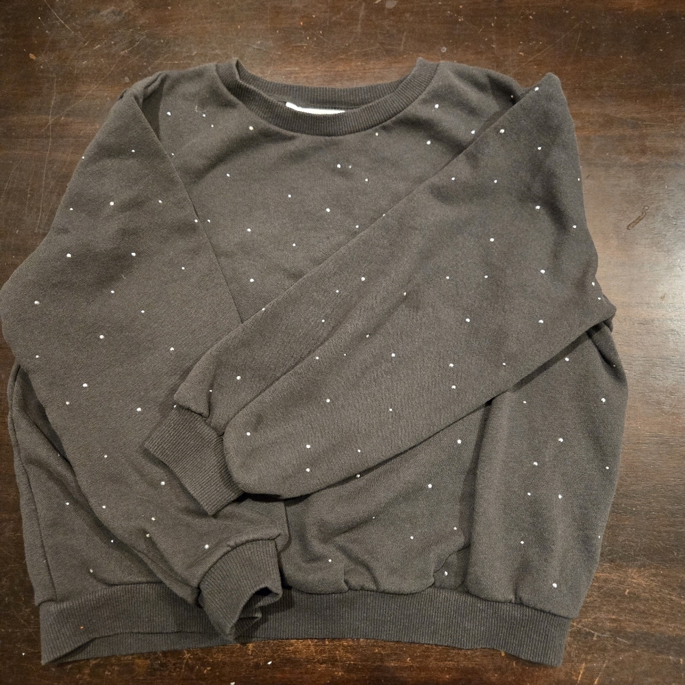 ✨️kids H&M Dark Gray Sweater with Silver Gems